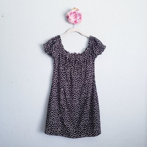 Polly Black Floral Marion Mini Dress - Picture 8 of 9